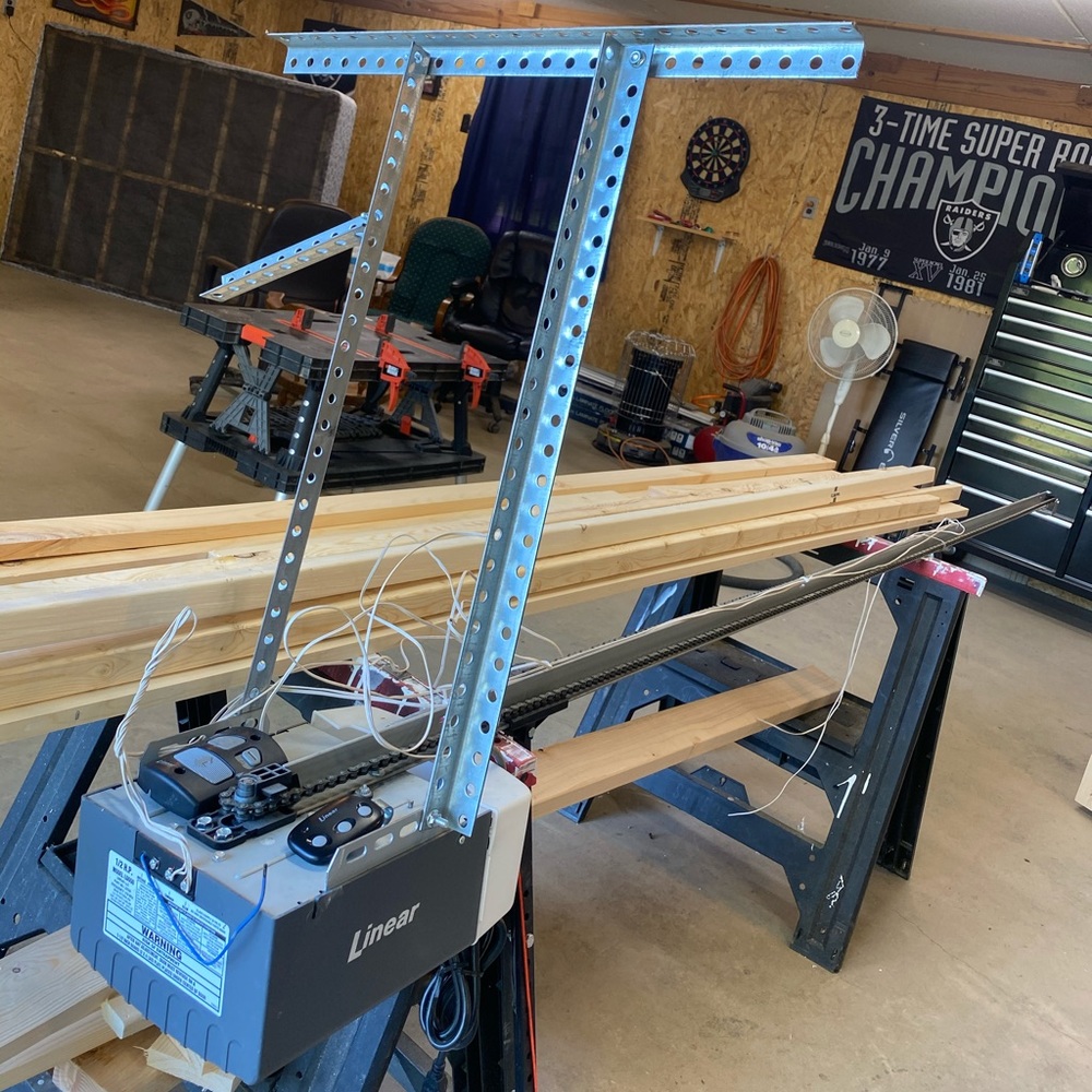 Half horsepower linear standard size garage opener